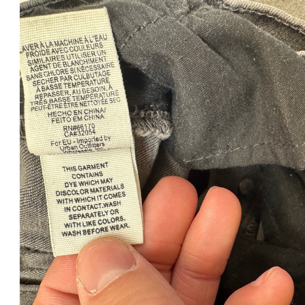 Free People Jeans Womens 26 Gray High Rise Button Fly Raw Hem Skinny Boho Indie - Picture 6 of 10